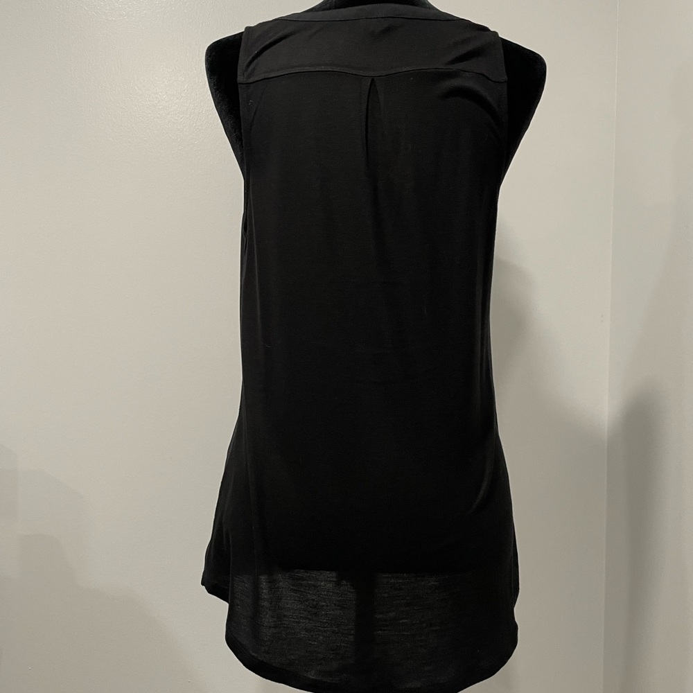 Express Black Lace Up Tank Top - Picture 7 of 10
